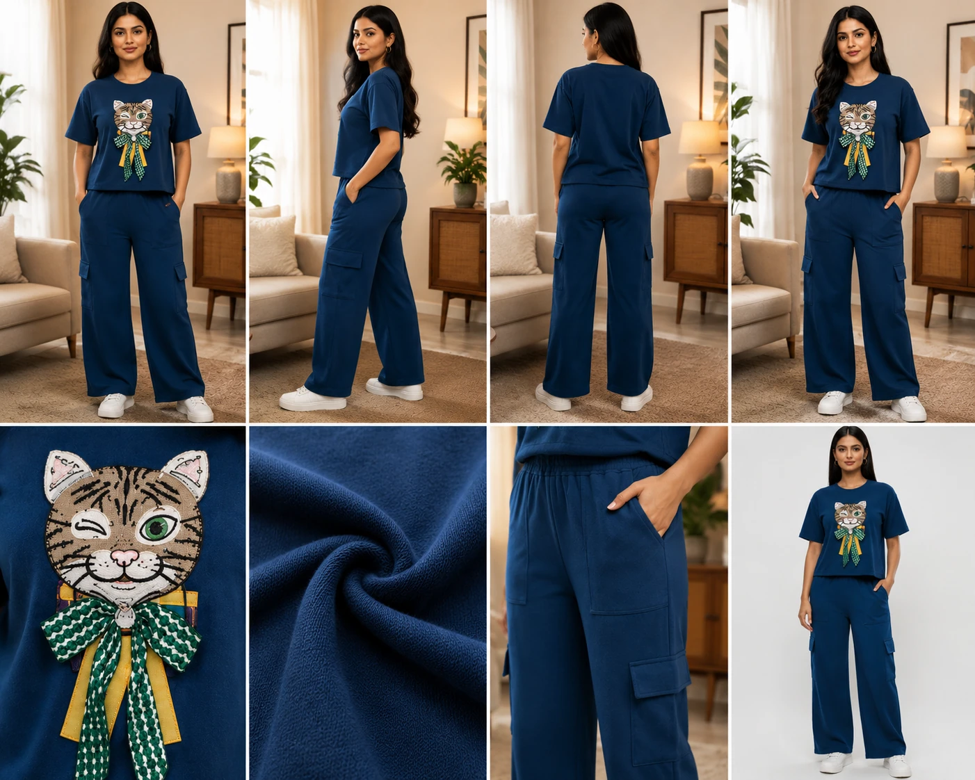Cotton Blend co-ord set 018, view 4