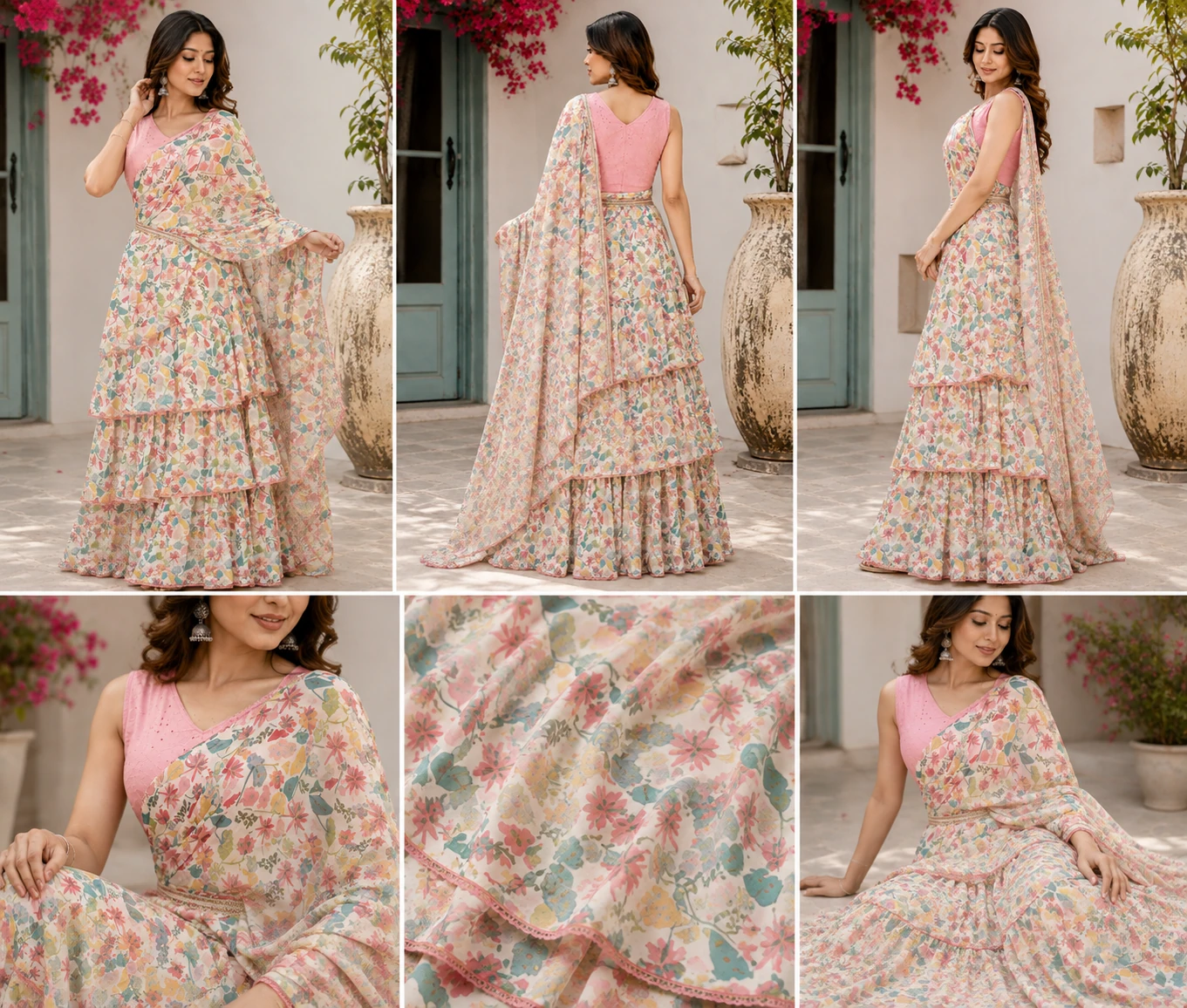 Georgette ready-to-wear set 1078, view 5