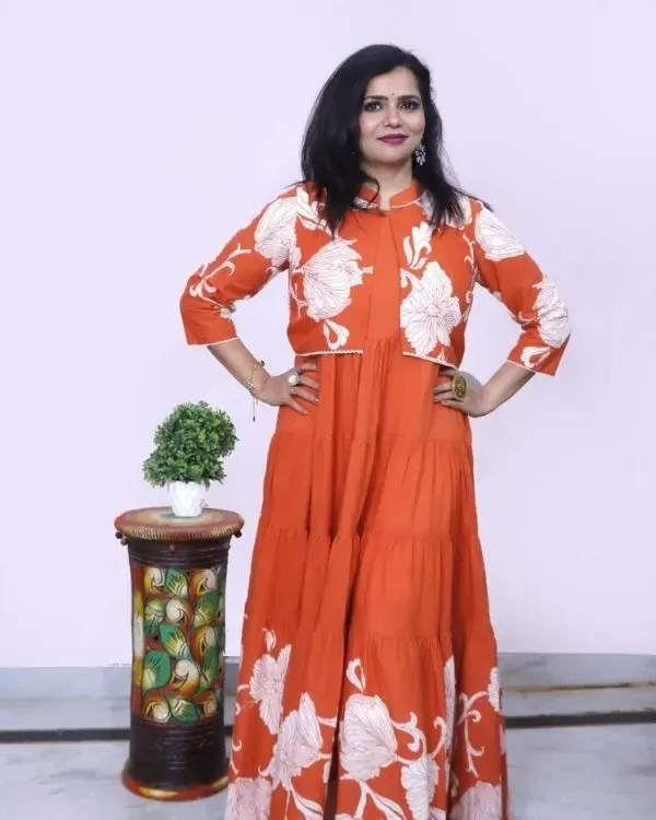 Cotton maxi gown 1090