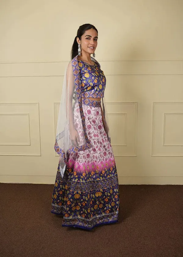 Cotton Silk with CANCAN ready-to-wear set 122