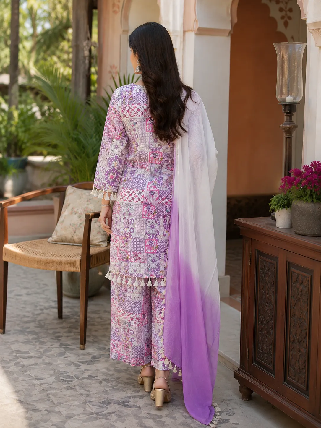 Crepe suit set 1741