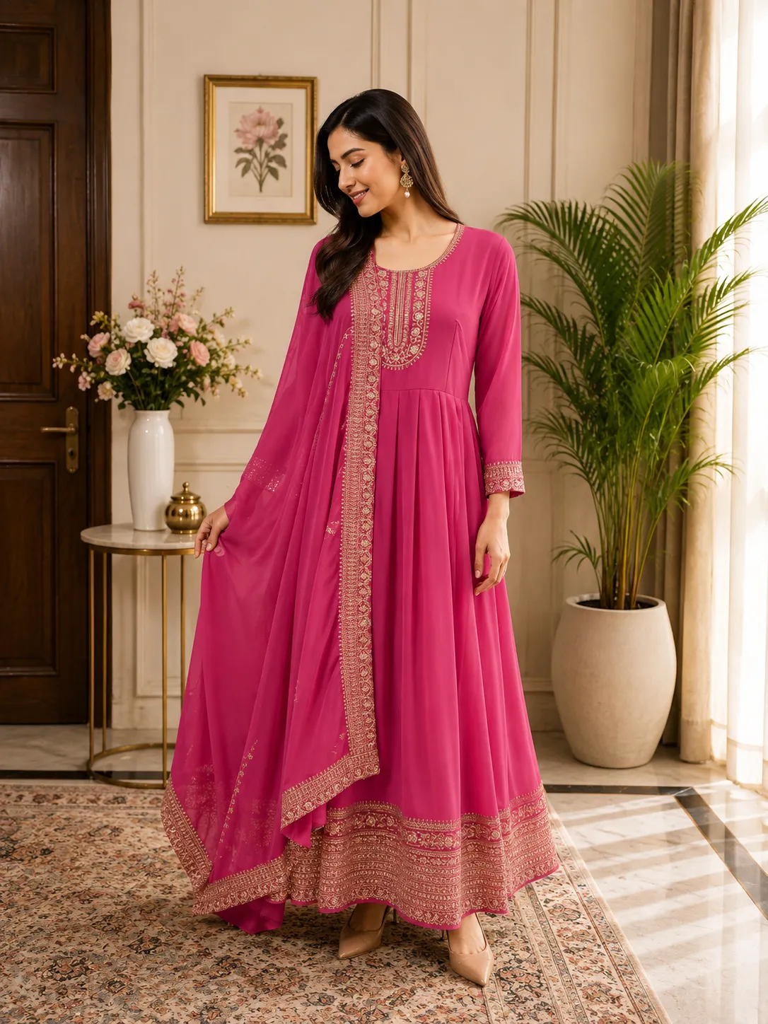 Faux Georgette suit set 1842
