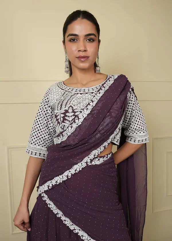 Georgette with CANCAN ready-to-wear set 216, view 3