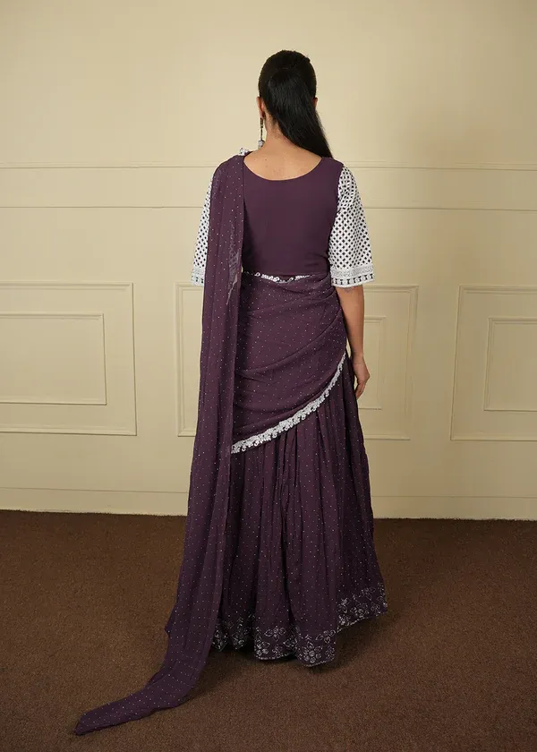 Georgette with CANCAN ready-to-wear set 216, view 4