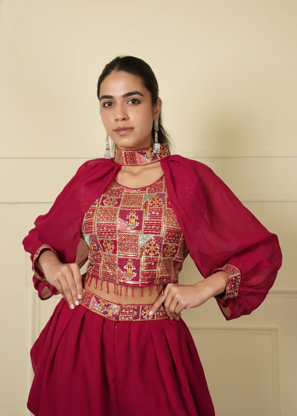 Georgette designer set 253