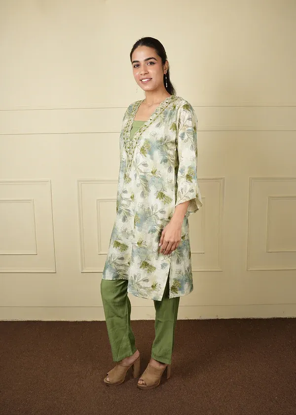 Cotton Silk co-ord set 266