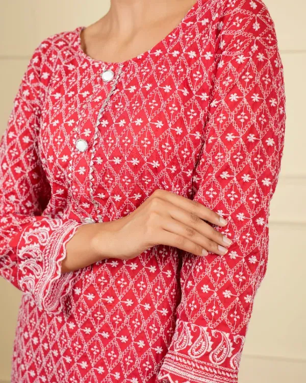 Chikan Cotton co-ord set 423