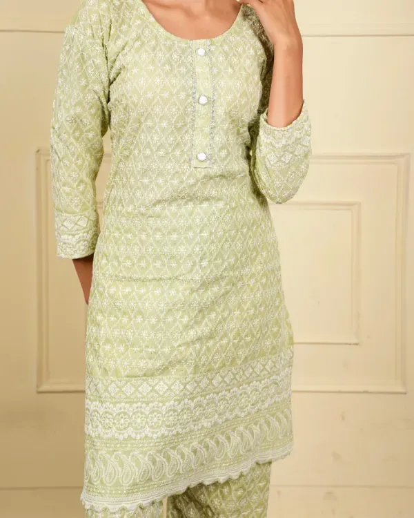 Chikan Cotton co-ord set 425
