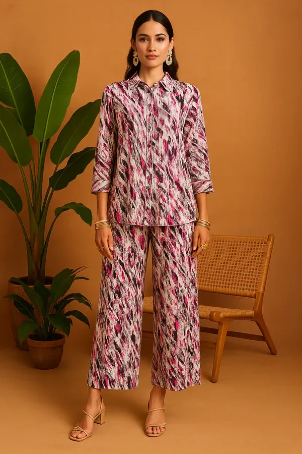 Pleated Crepe co-ord set 683