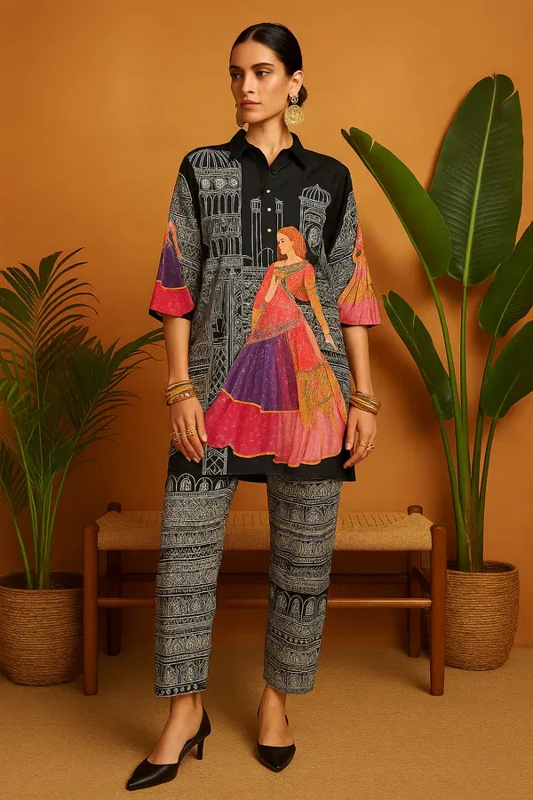 Satin co-ord set 742