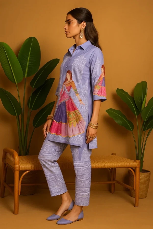 Poly Cotton co-ord set 746, view 2