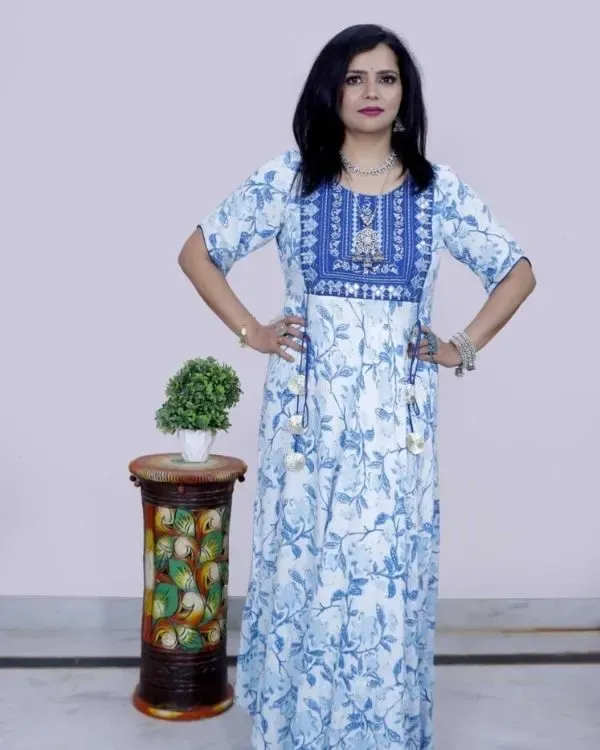 Rayon maxi gown 938