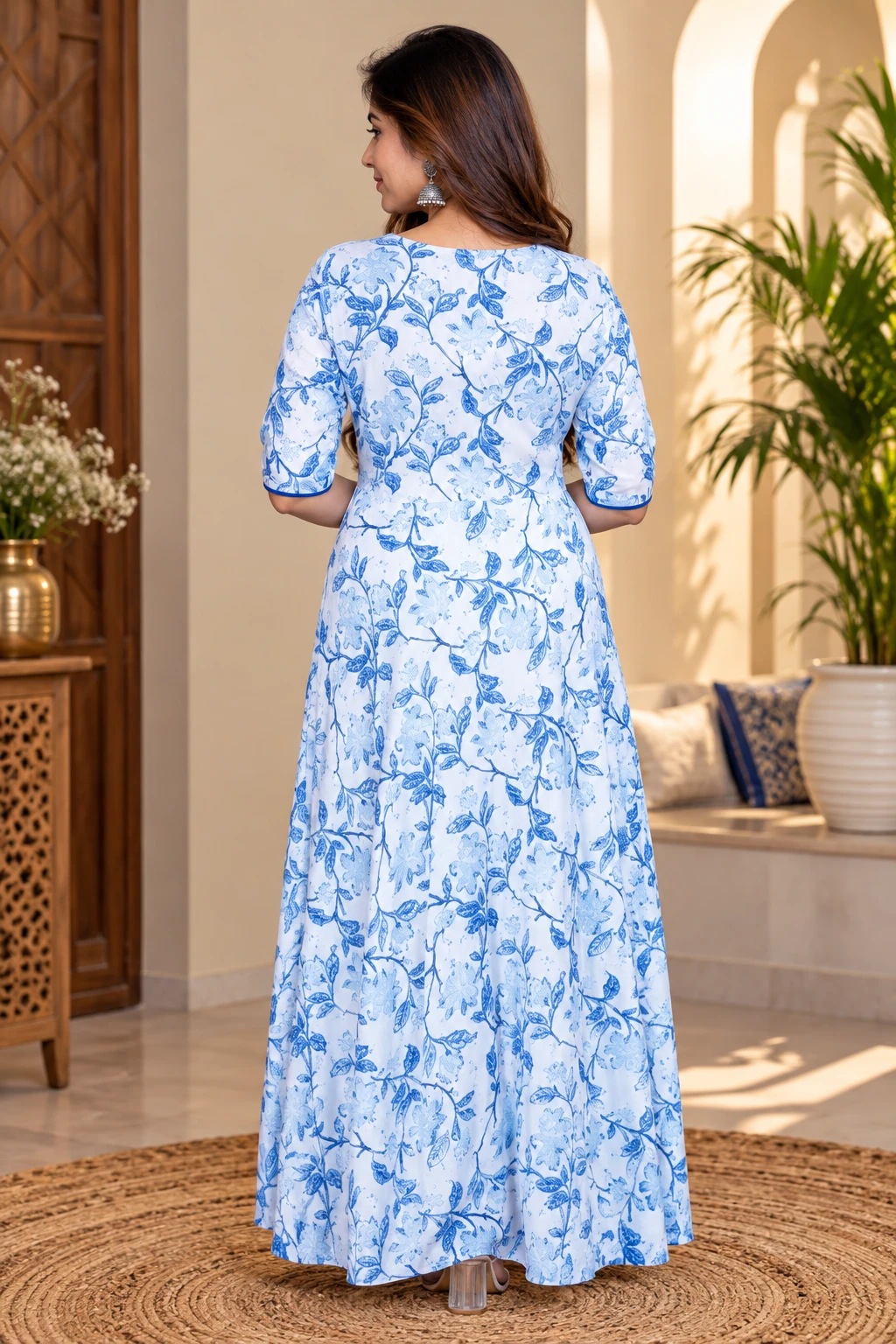Rayon maxi gown 938, view 4